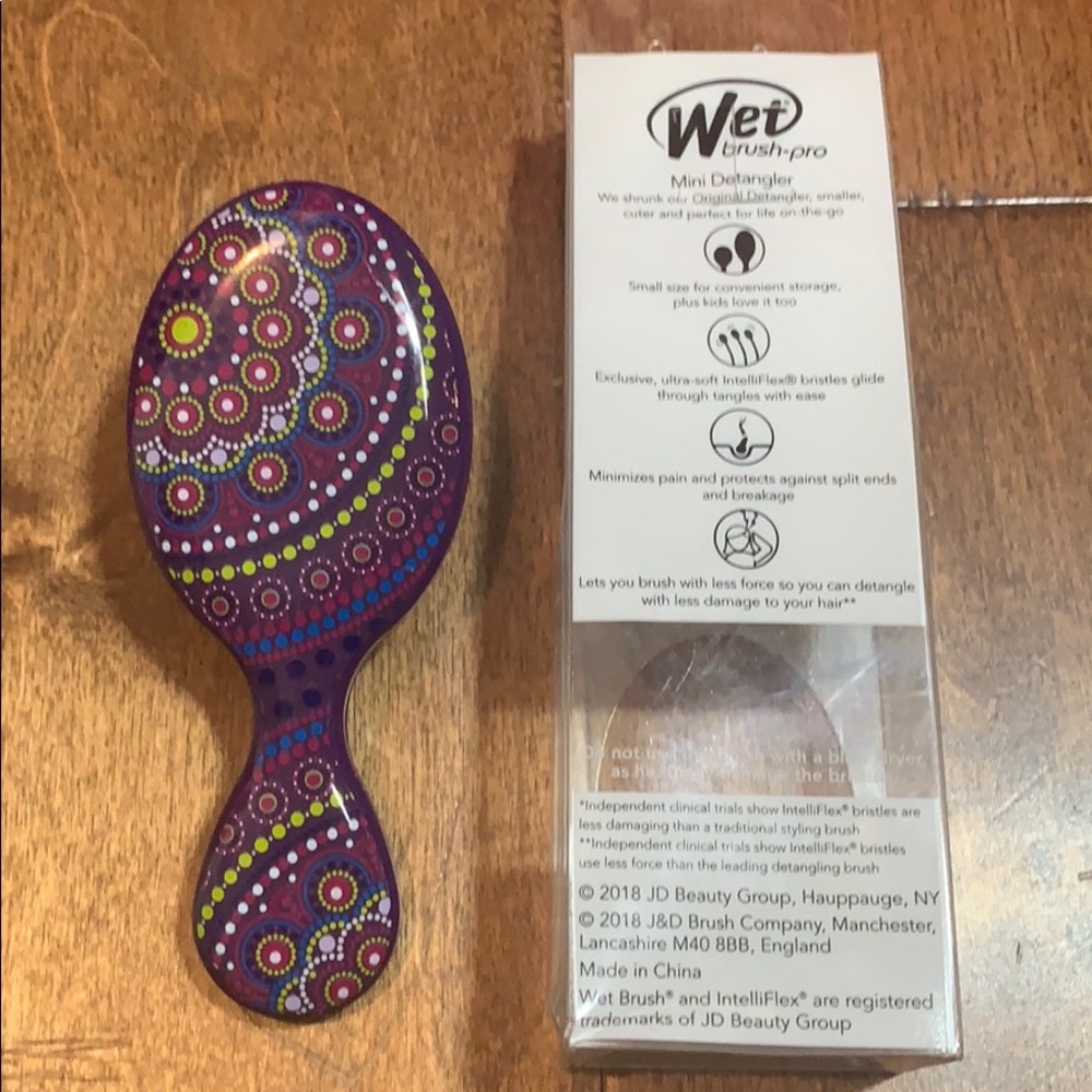 4/$20 Wet brush mini detangler purple mandala